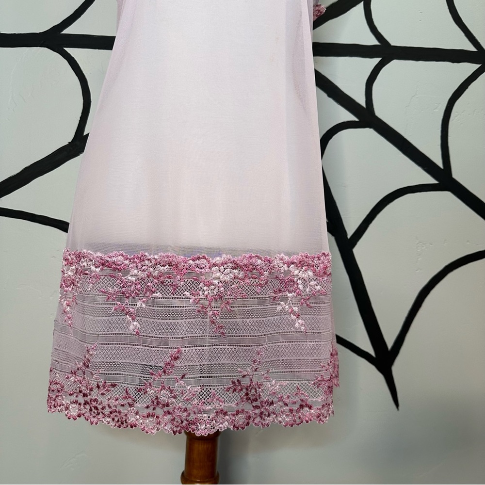 pink sheer lace dress - Picture 5 of 6